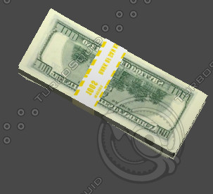 cash stack 3d model - Cash Stack by kingcocaine